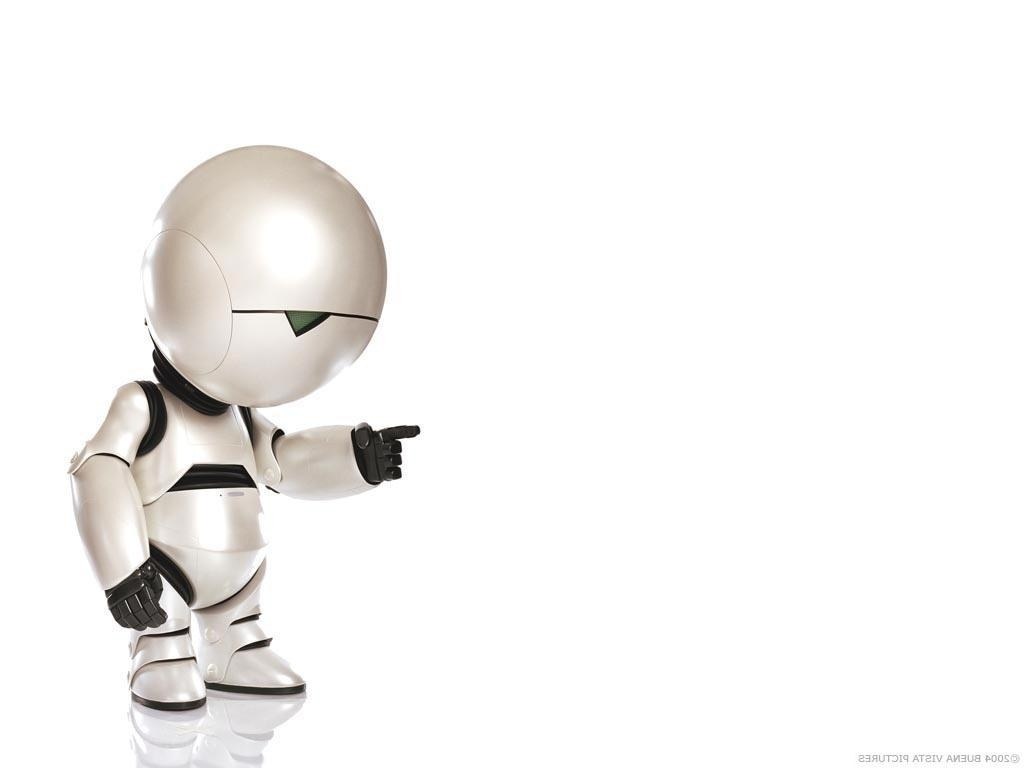 robot pointing to the side