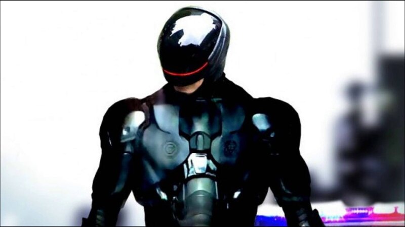 Robot Police Officer — Black, Dramatic, Digital Art, Helmet