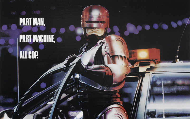 Robot Police Officer — Black, Dramatic
