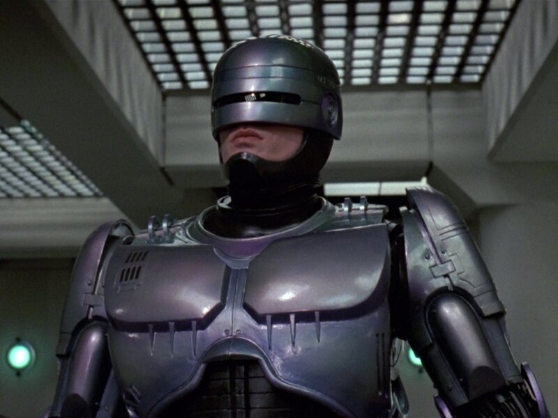 Robot Police Officer — Gray, Dramatic