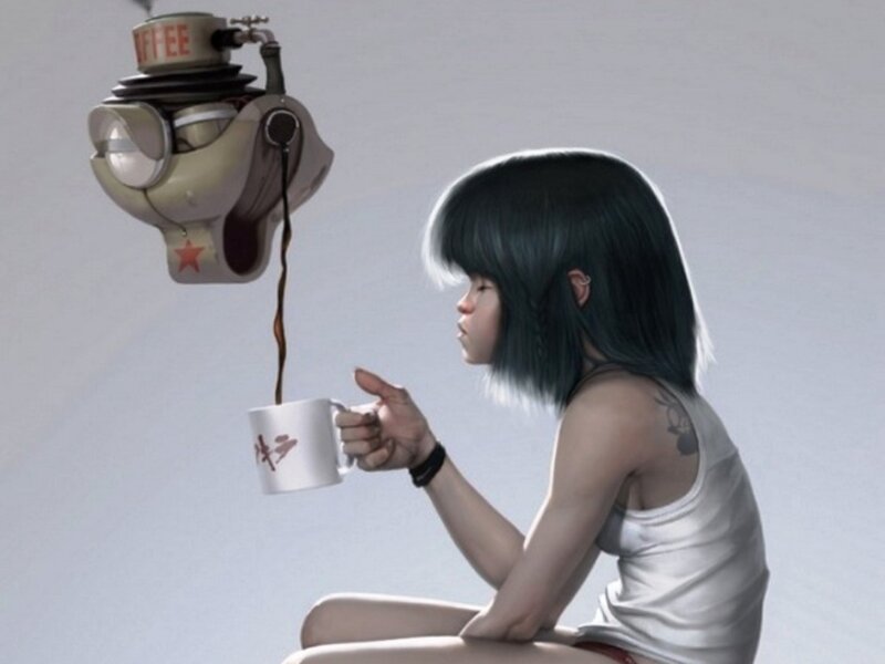 robot pouring coffee