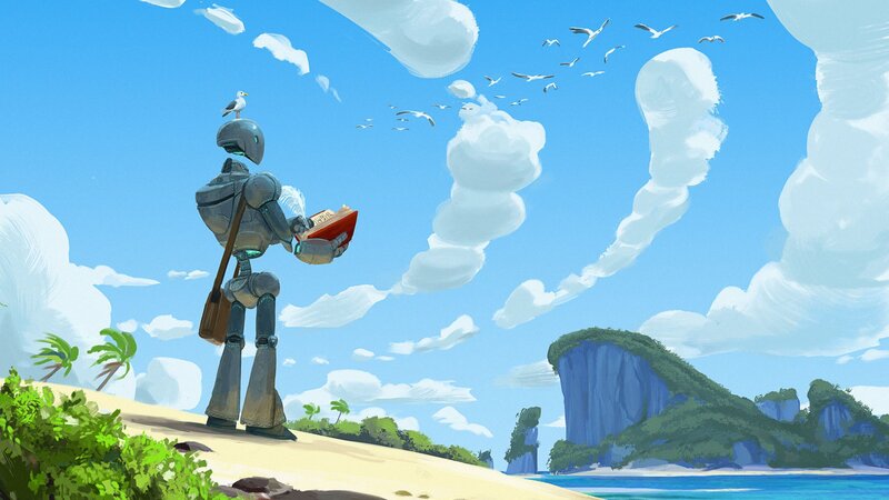 Robot Reading Book