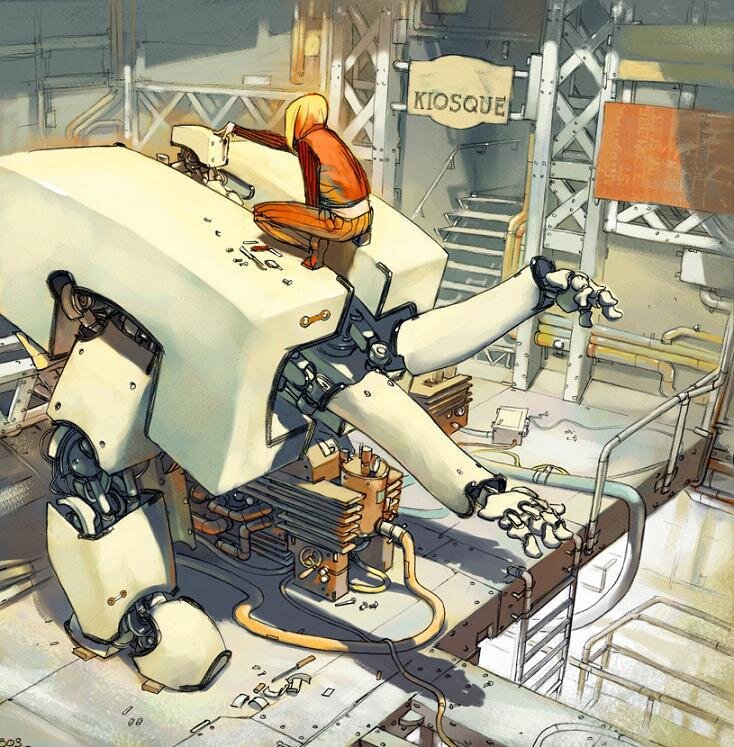 Robot repair in a workshop