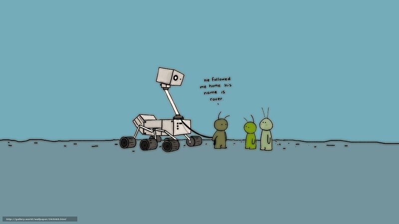 robot rover with aliens