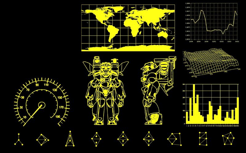 robot schematics and data dashboard