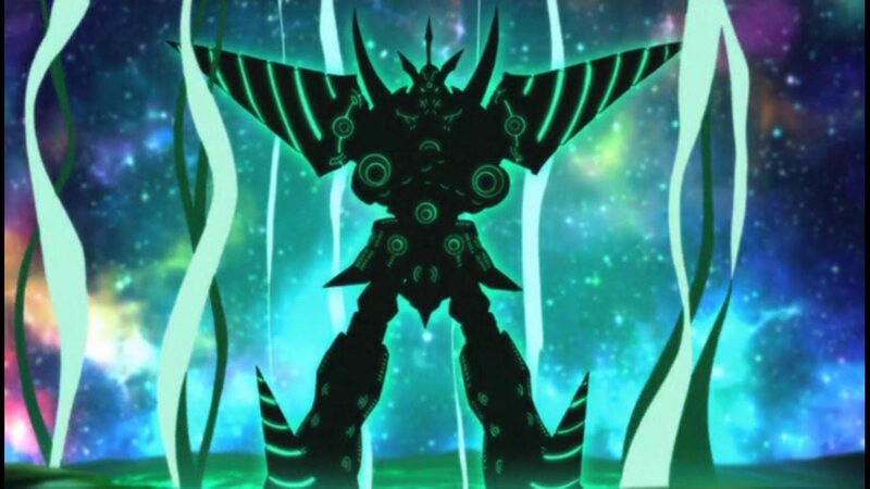 robot silhouette in space