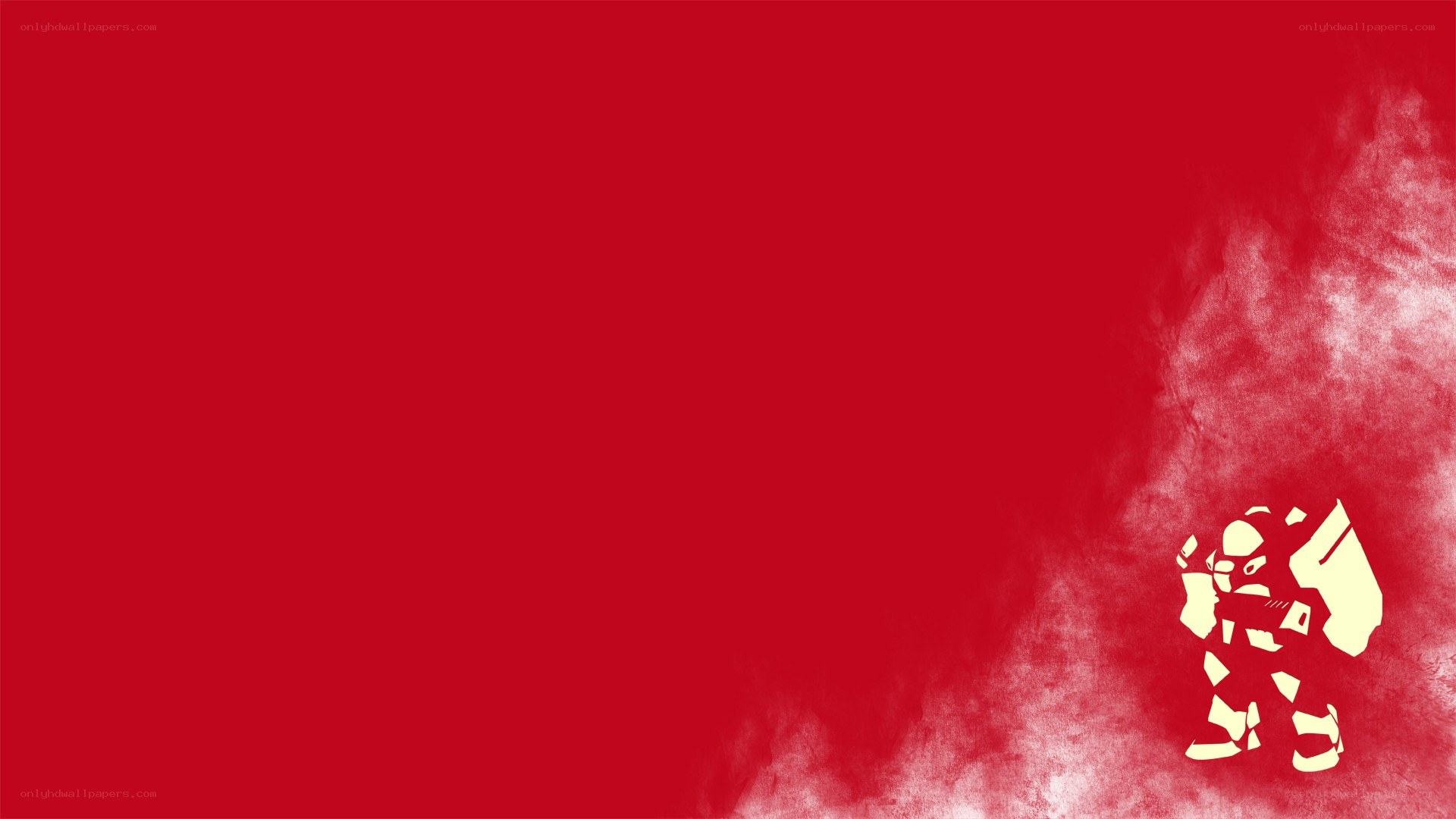 robot silhouette on red background
