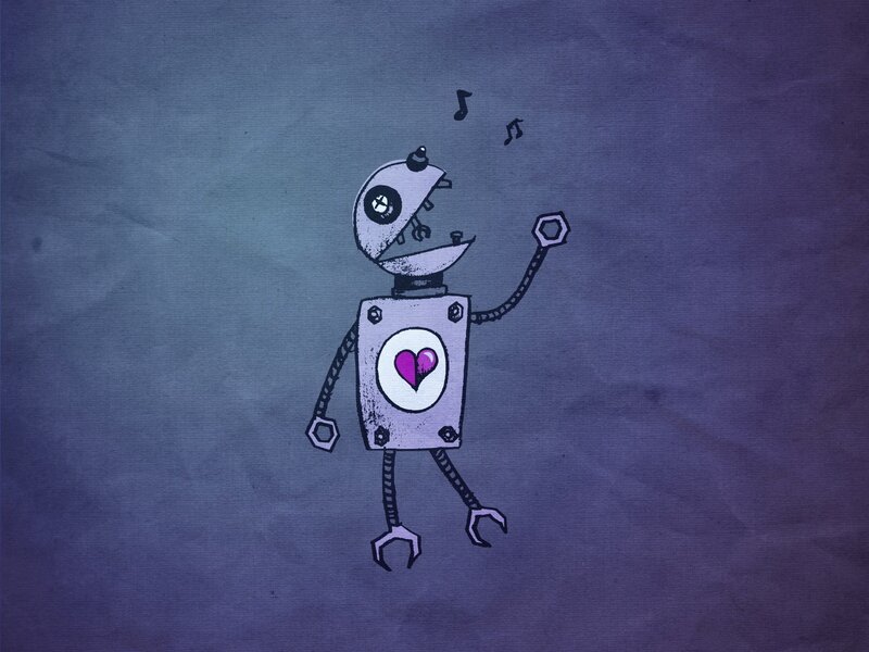 Robot Singing Music