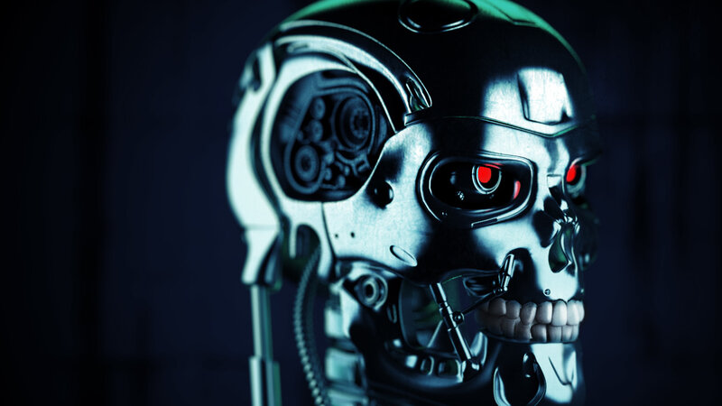 Robot Skull Head