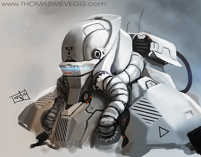 robot soldier concept art