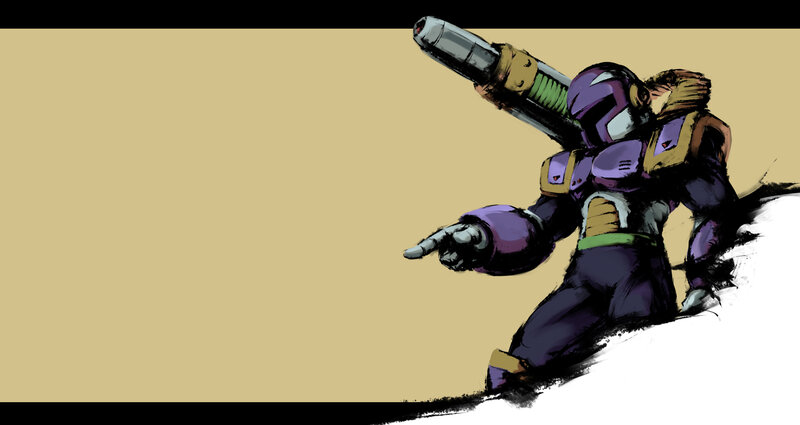 robot soldier with cannon