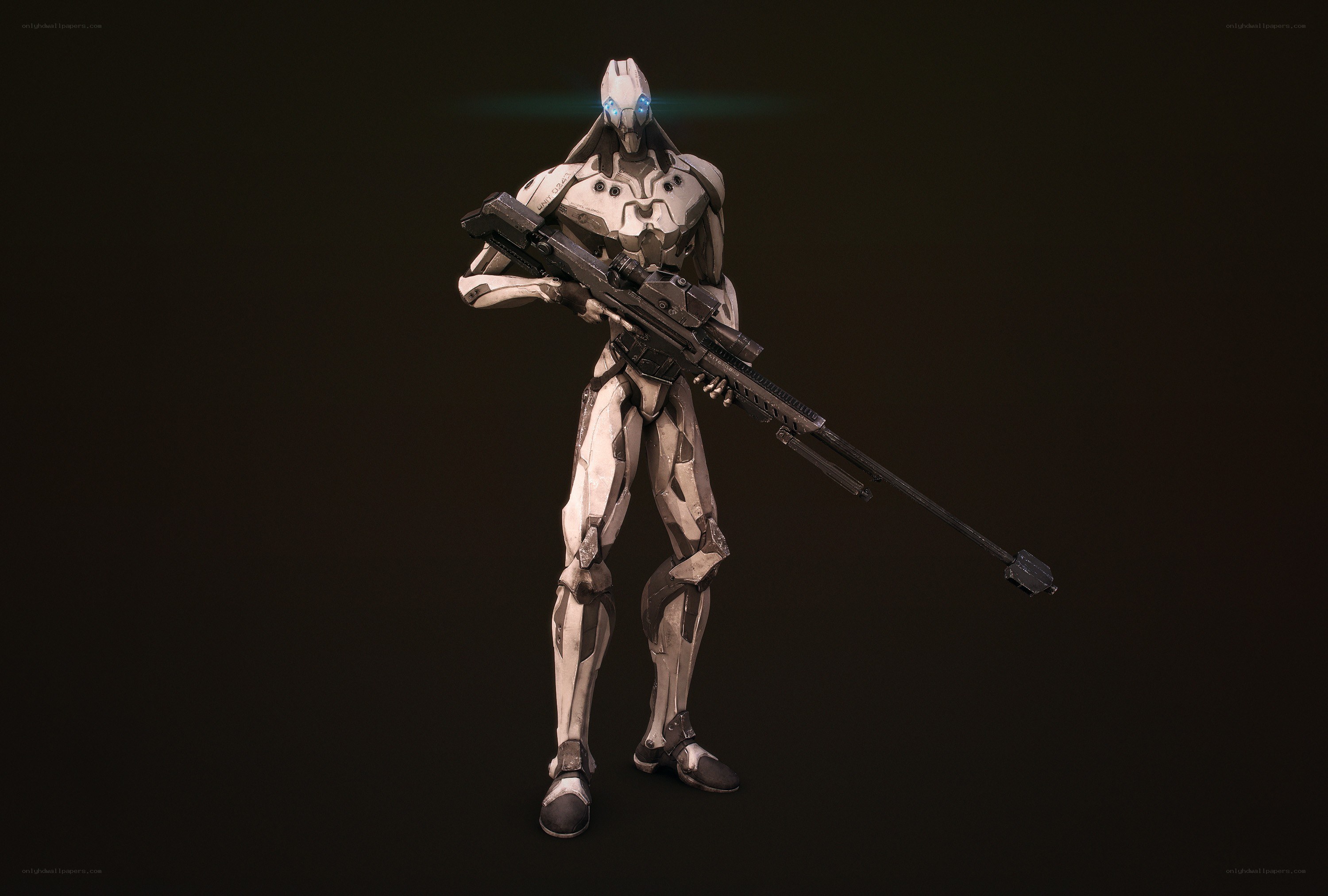 robot soldier with rifle