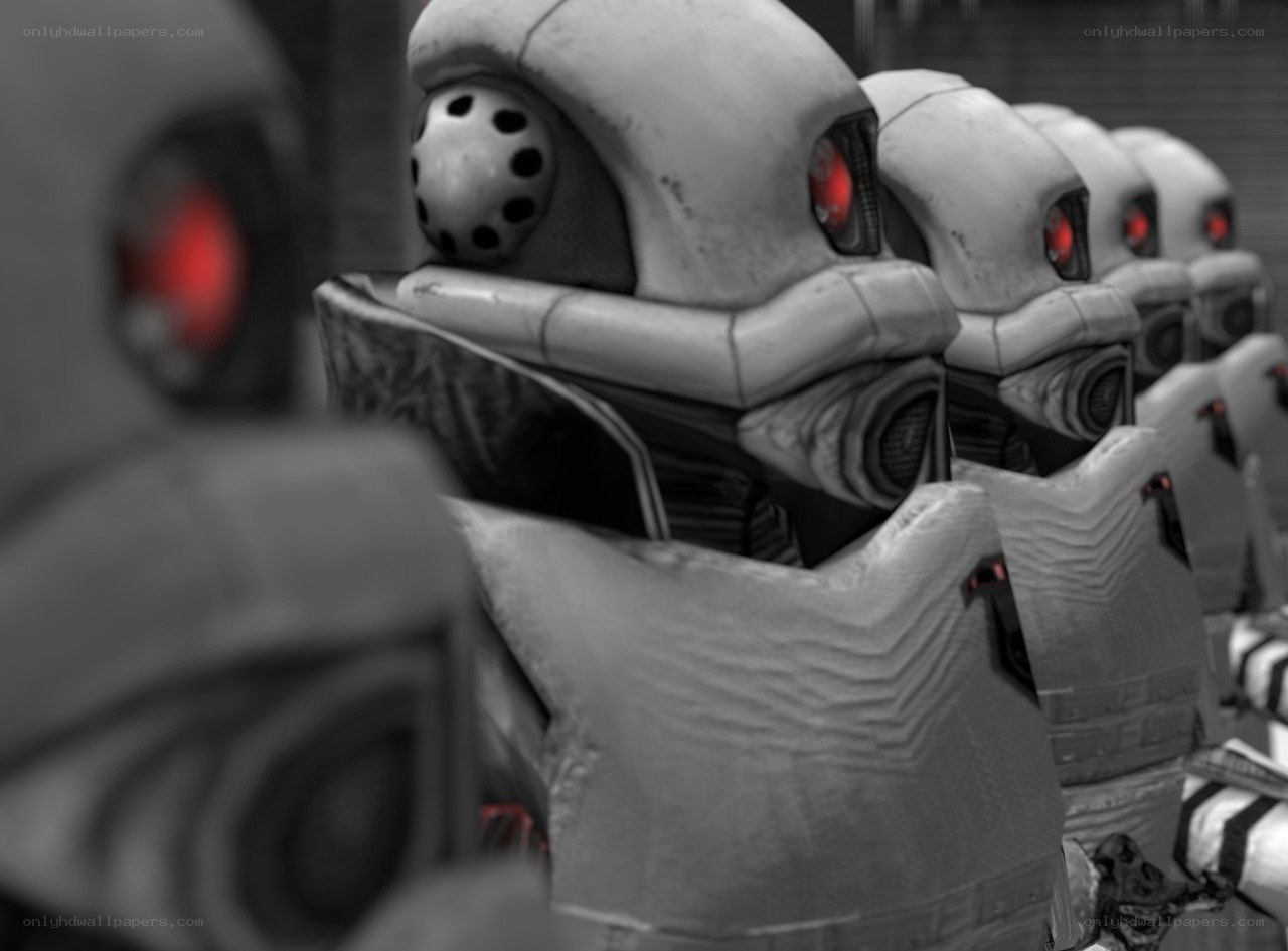 robot soldiers in formation
