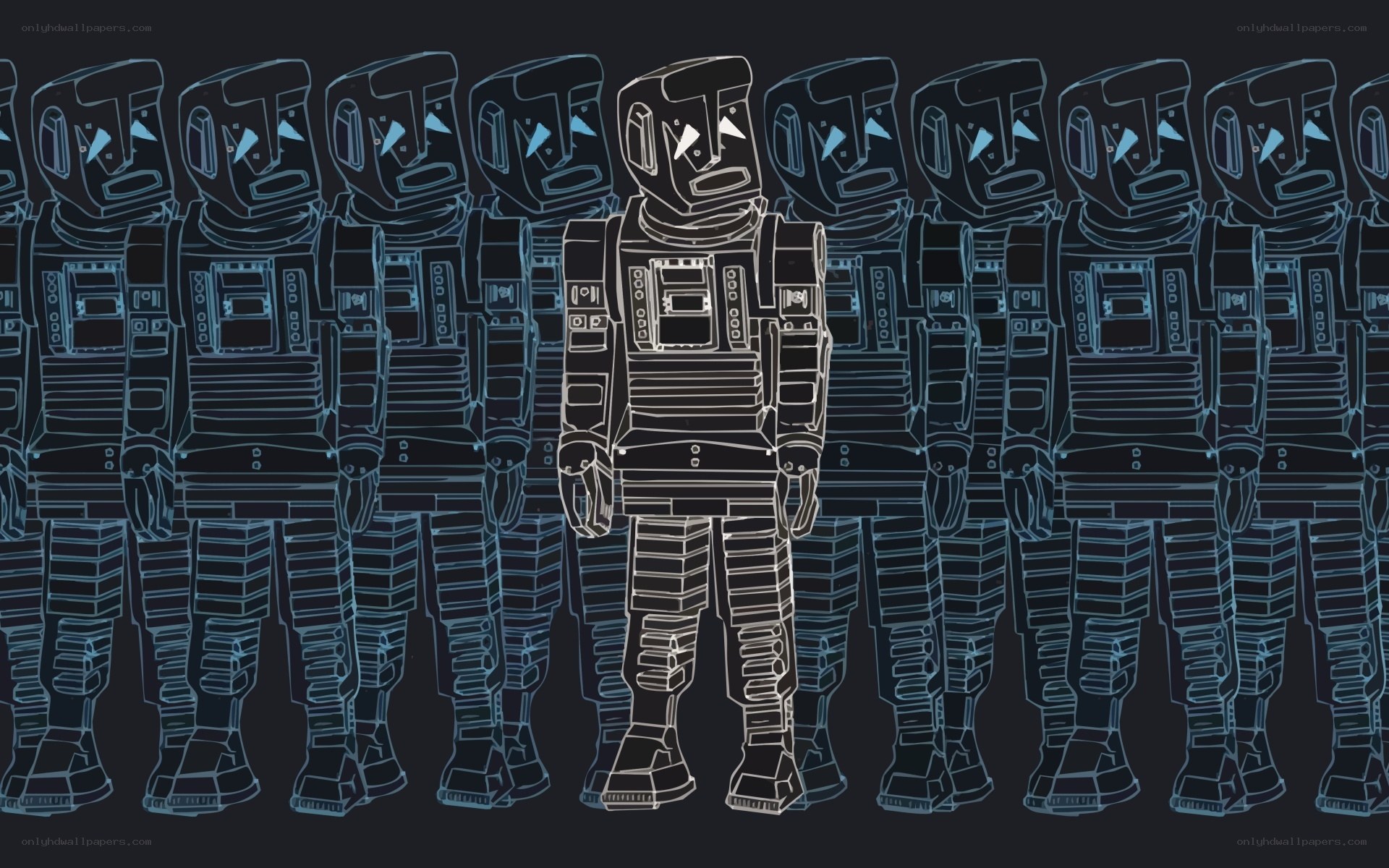 robot soldiers in formation