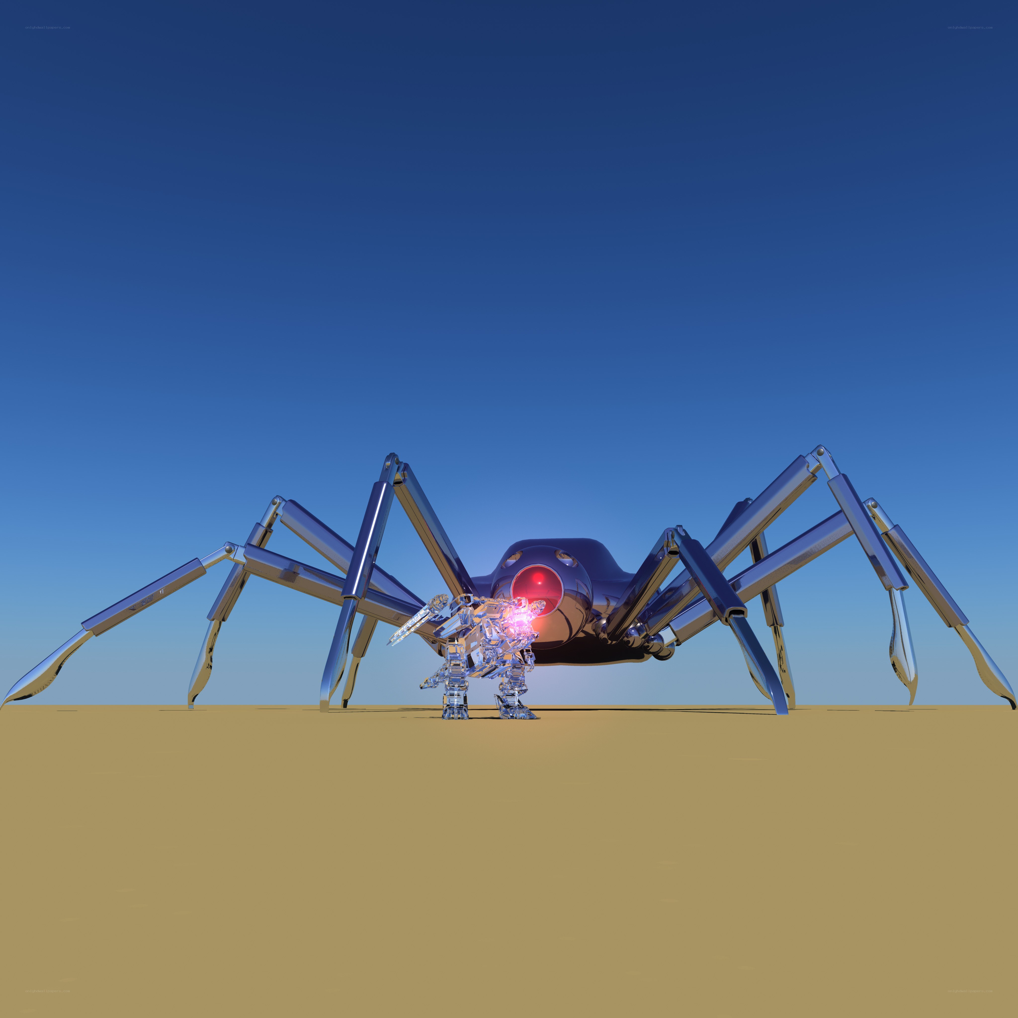 robot spider battle