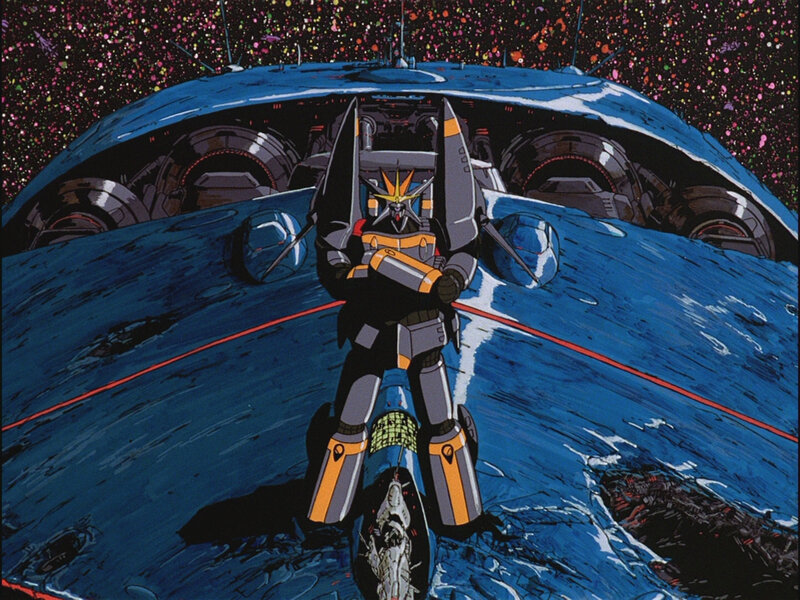 robot standing on a spaceship