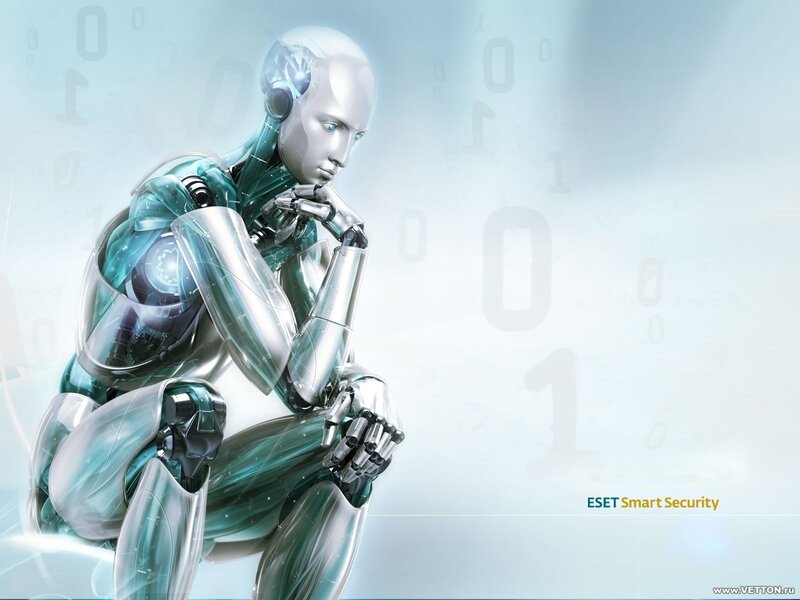 Robot Thinker — Blue