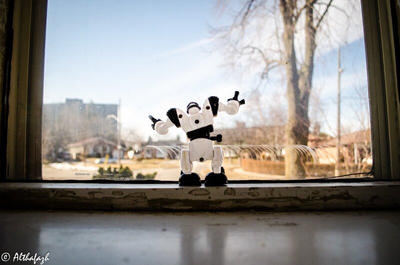 Robot Toy on Windowsill