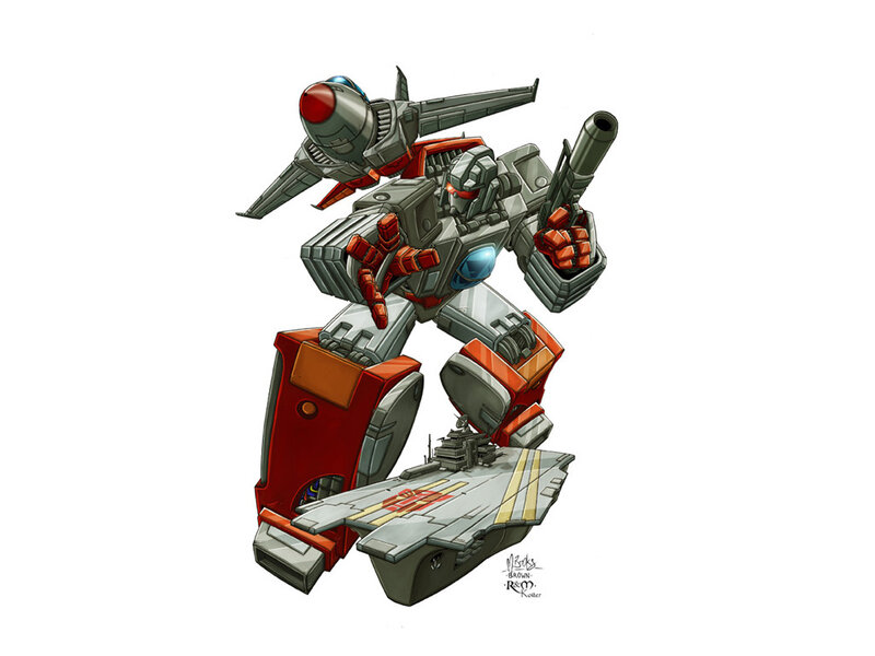 Robot Transforming into Aircraft Carrier