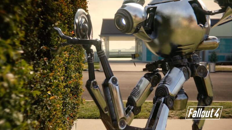 Robot Trimming Hedge
