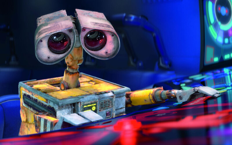 robot walle in control room
