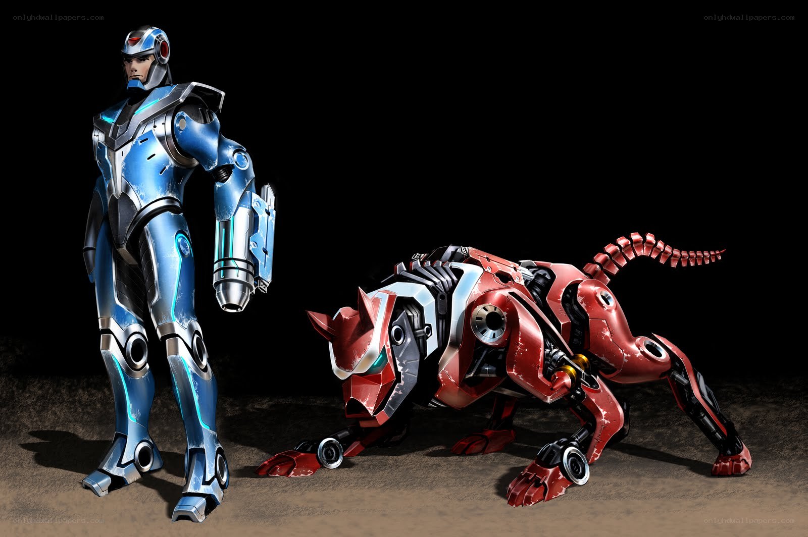 robot warrior and companion