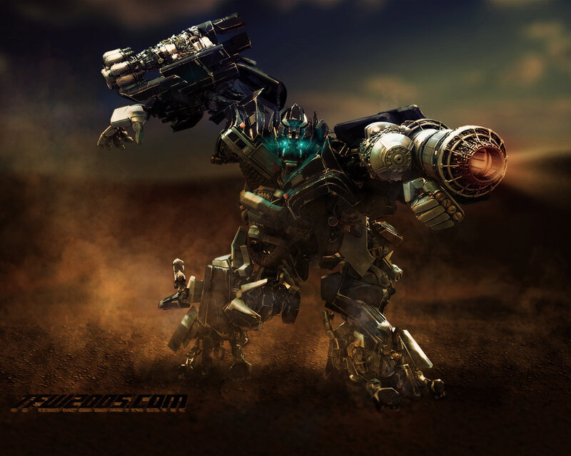 robot warrior in desert
