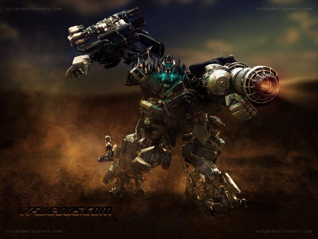 robot warrior in desert