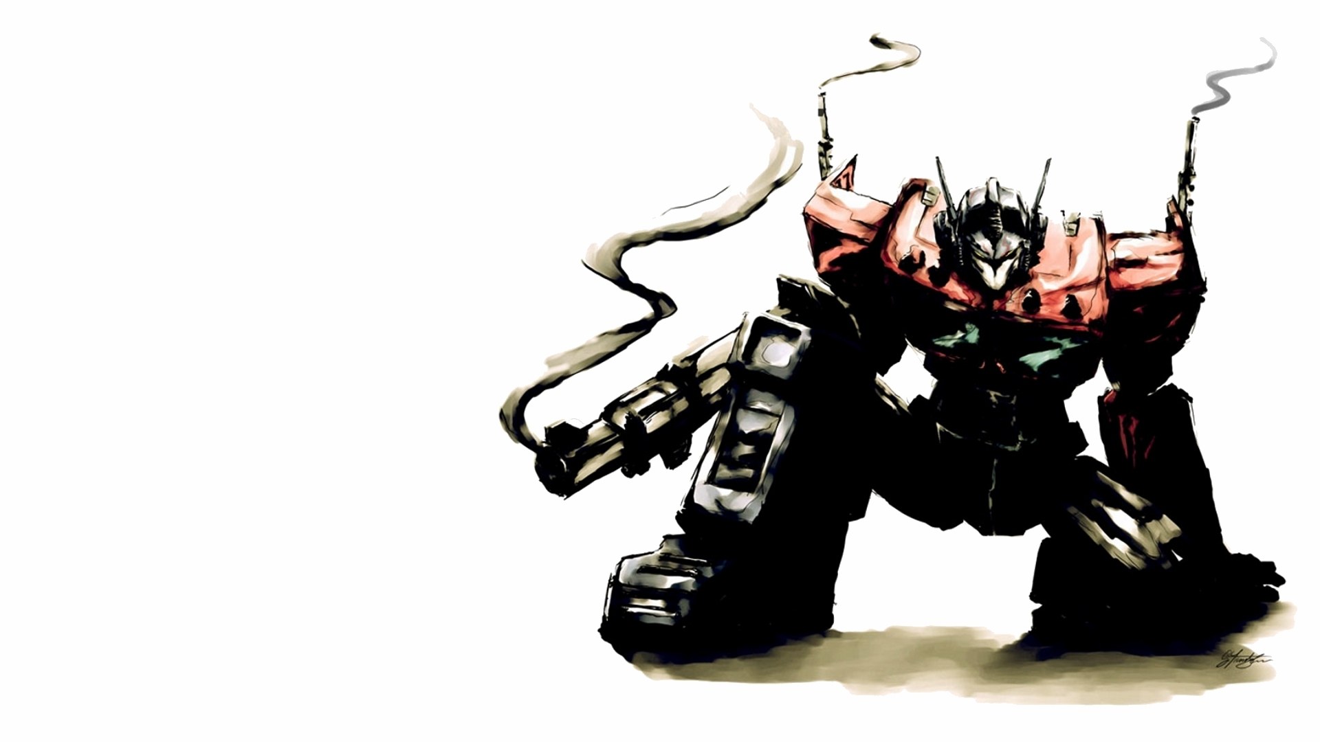 robot warrior with guns