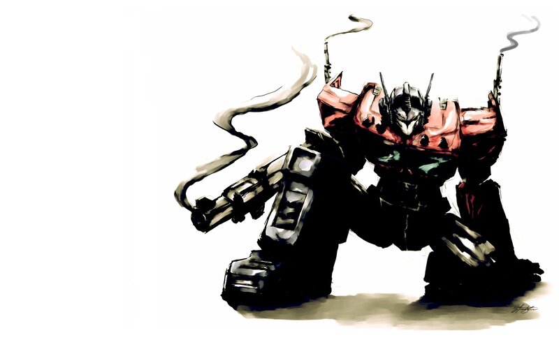 robot warrior with guns