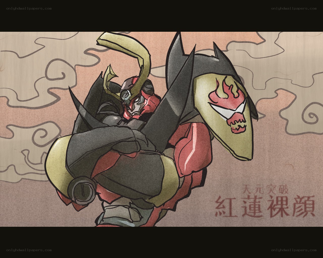 robot warrior with mask