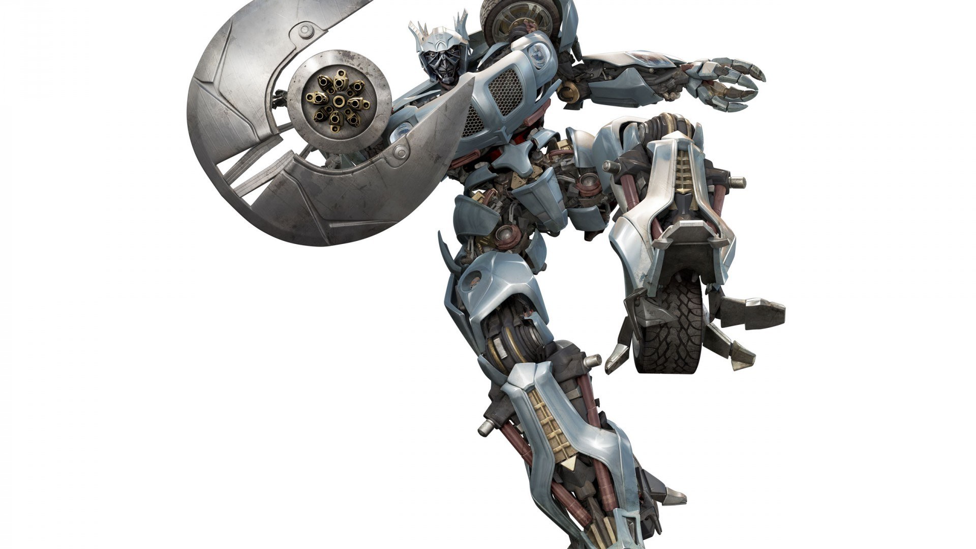 robot warrior with shield