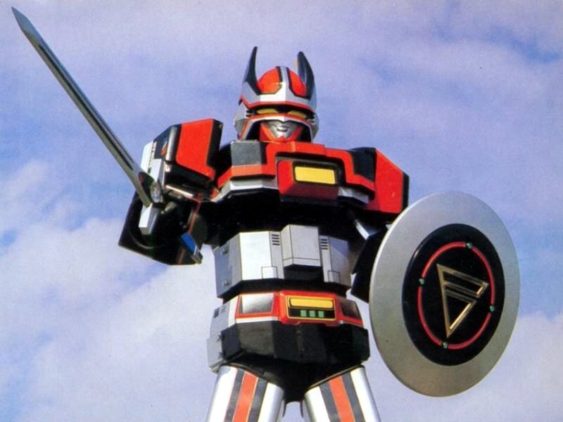 Robot Warrior with Sword — Red
