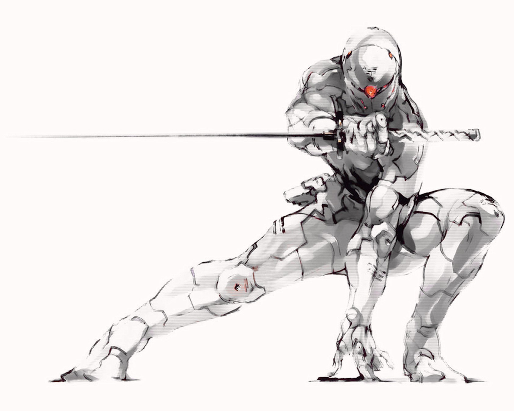 robot warrior with sword