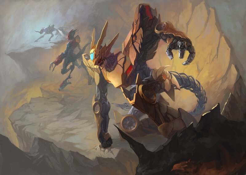 Robot Warriors in Cave