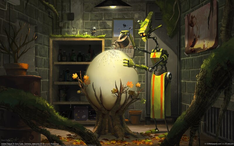 Robot Watering Egg