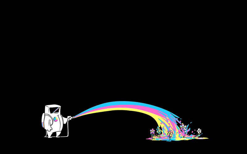 robot watering flowers