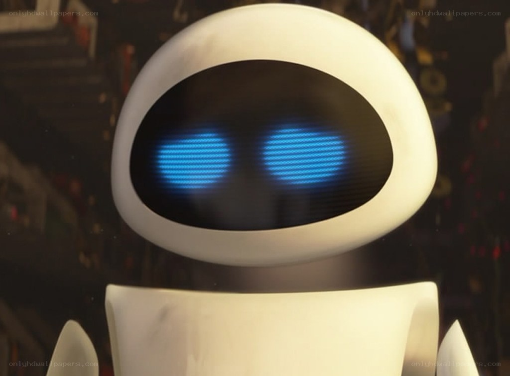 robot with blue eyes