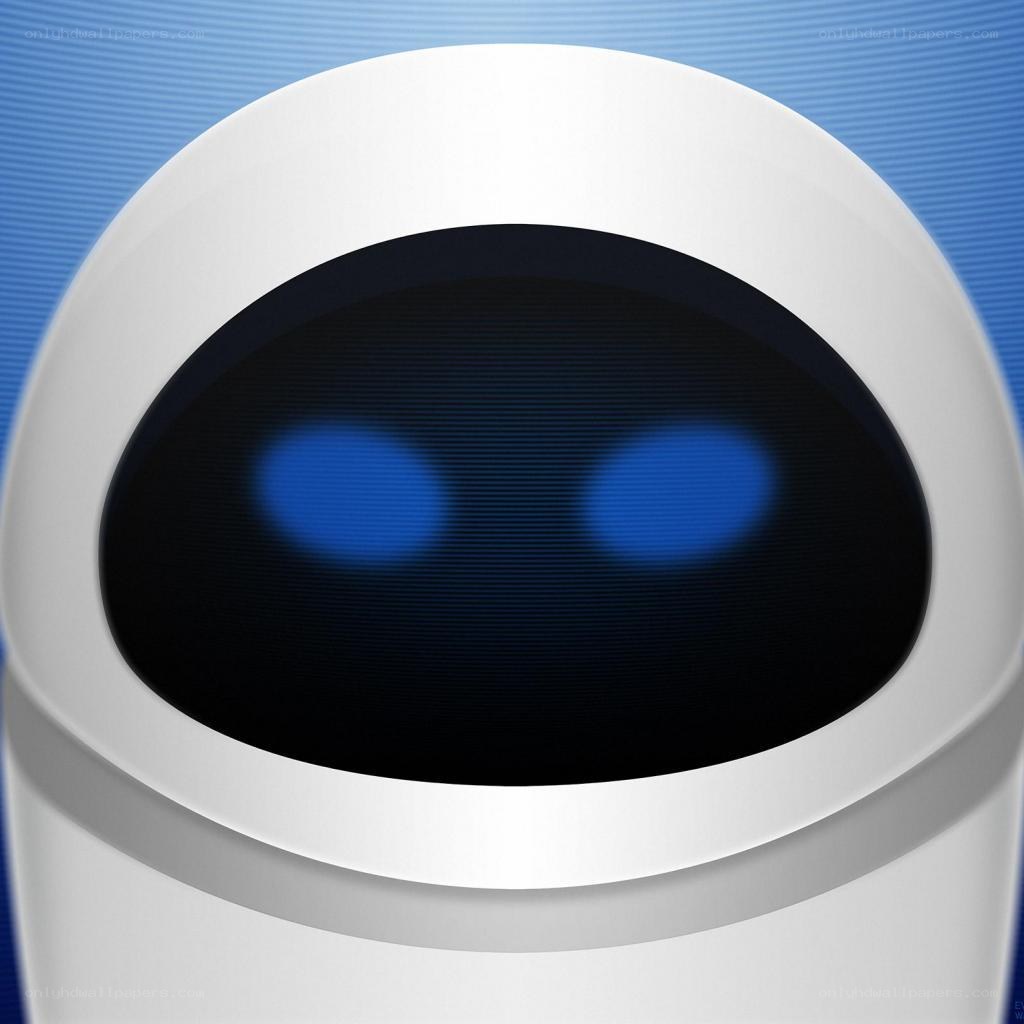 robot with blue eyes