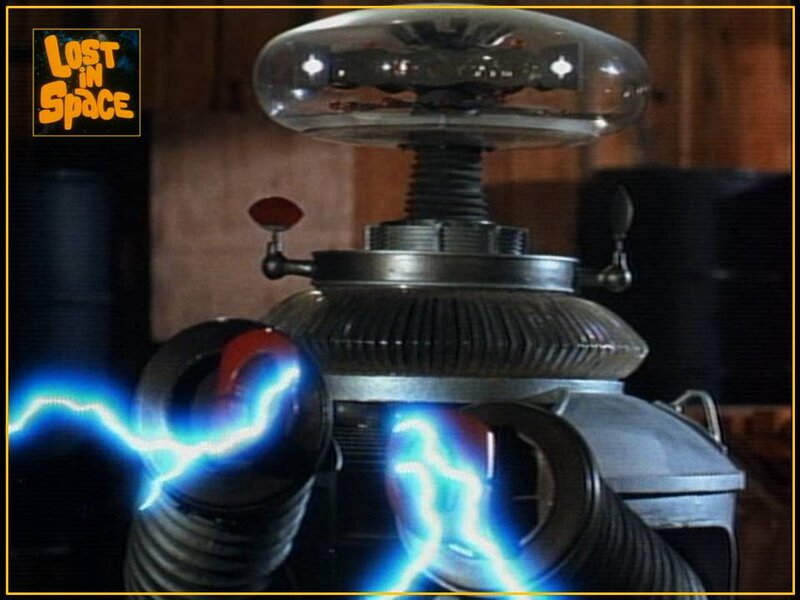 Robot with Blue Sparks
