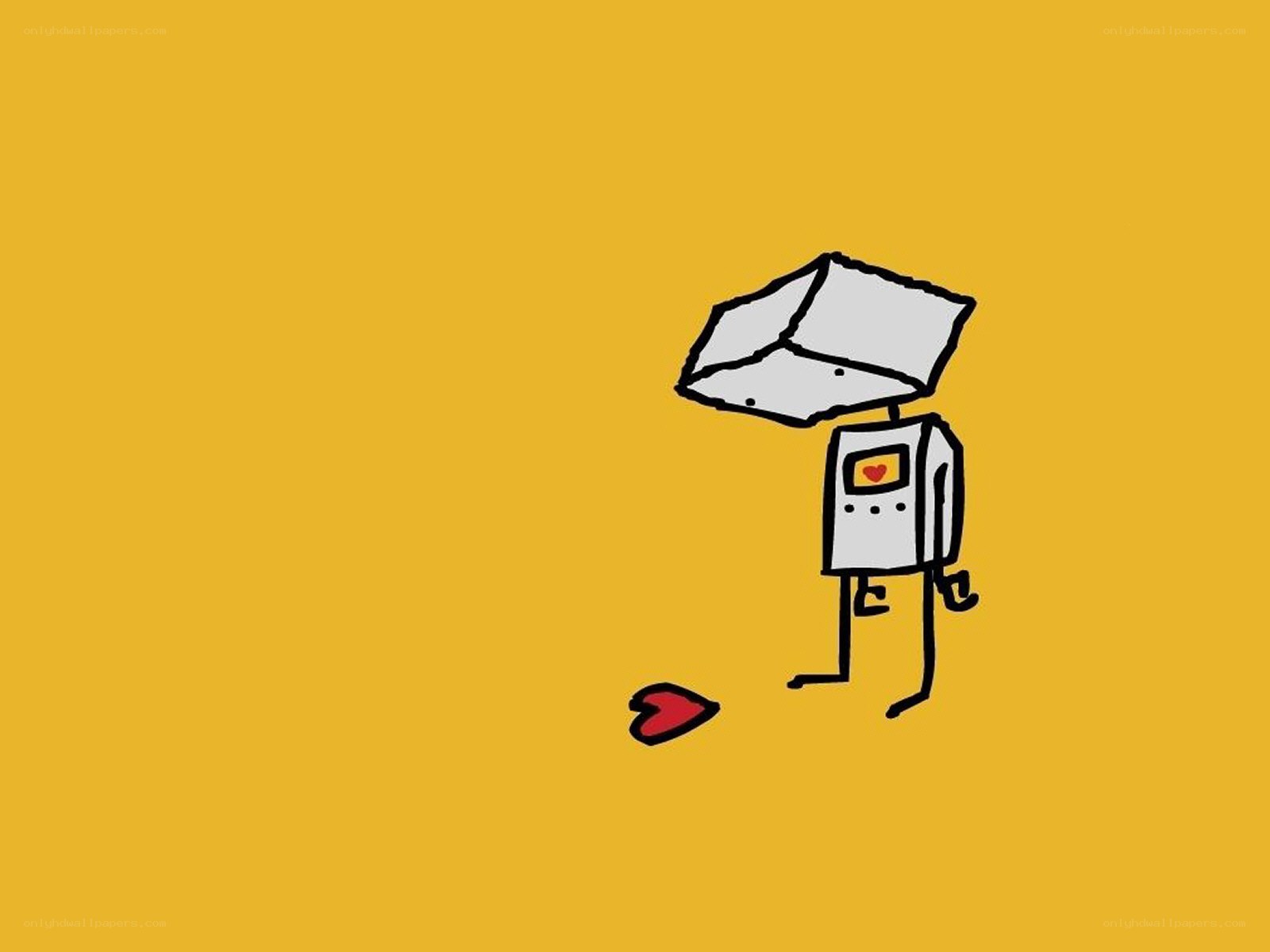 robot with broken heart