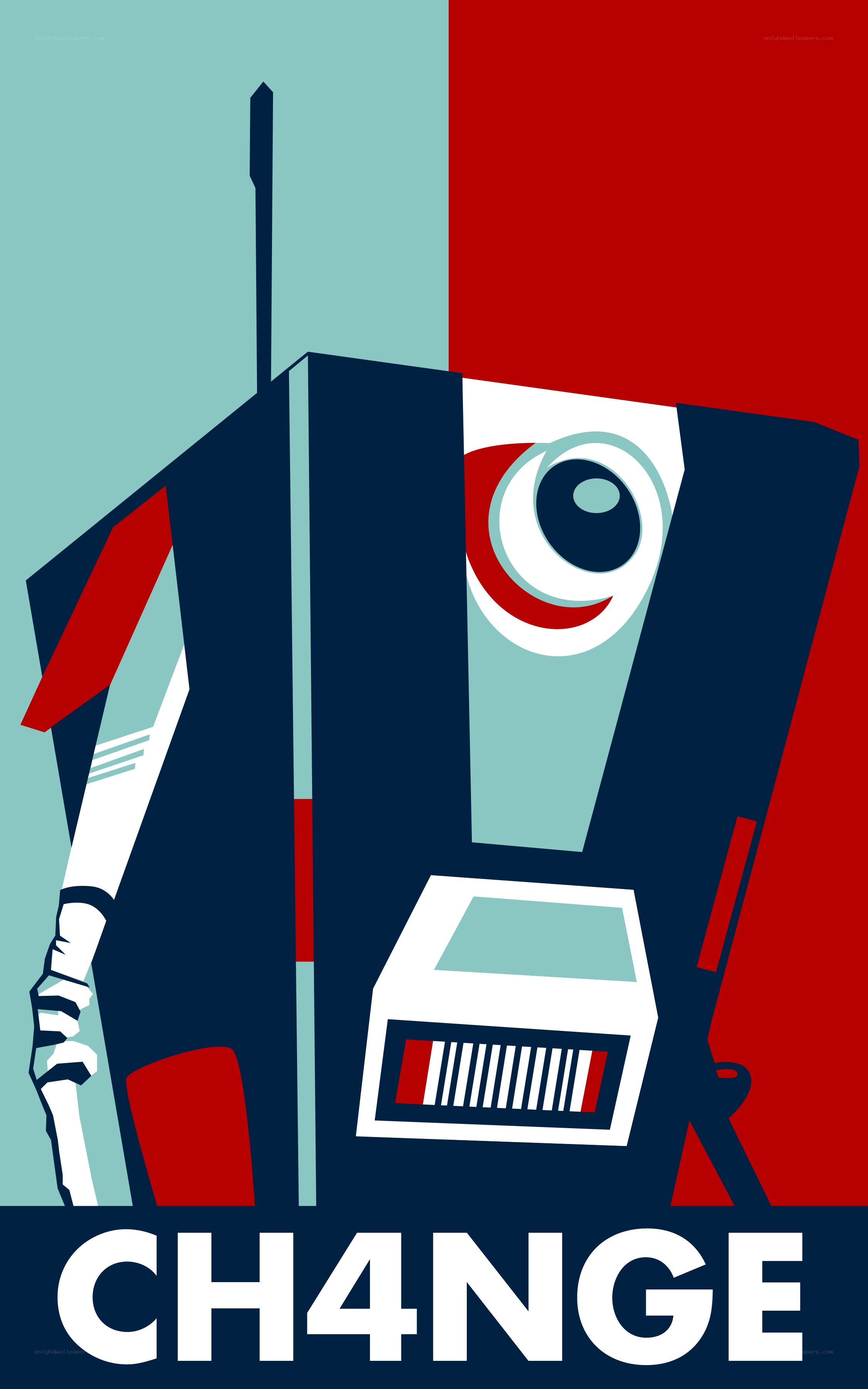 robot with change sign