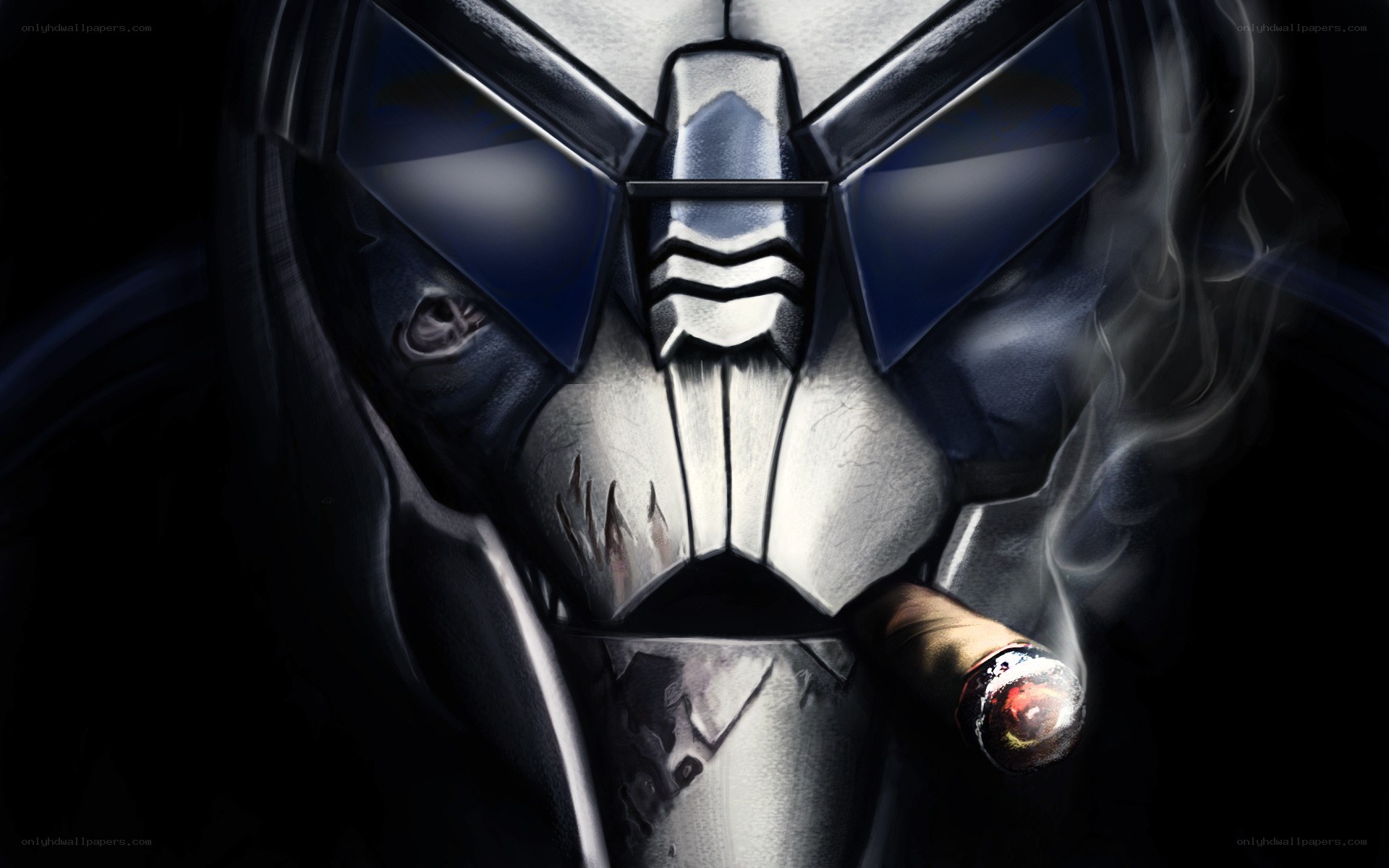 robot with cigar