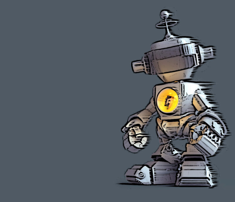 Robot with Glowing Chest