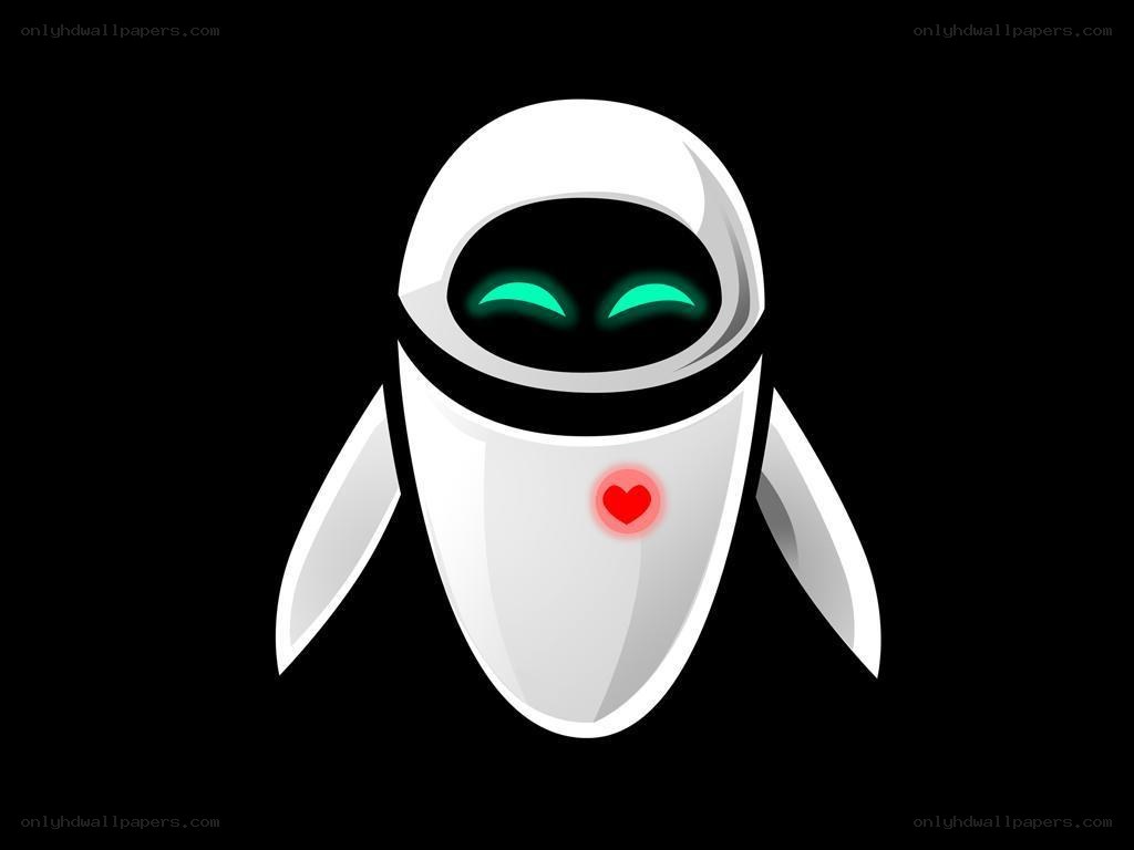 robot with glowing eyes