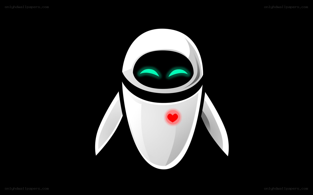 robot with glowing eyes