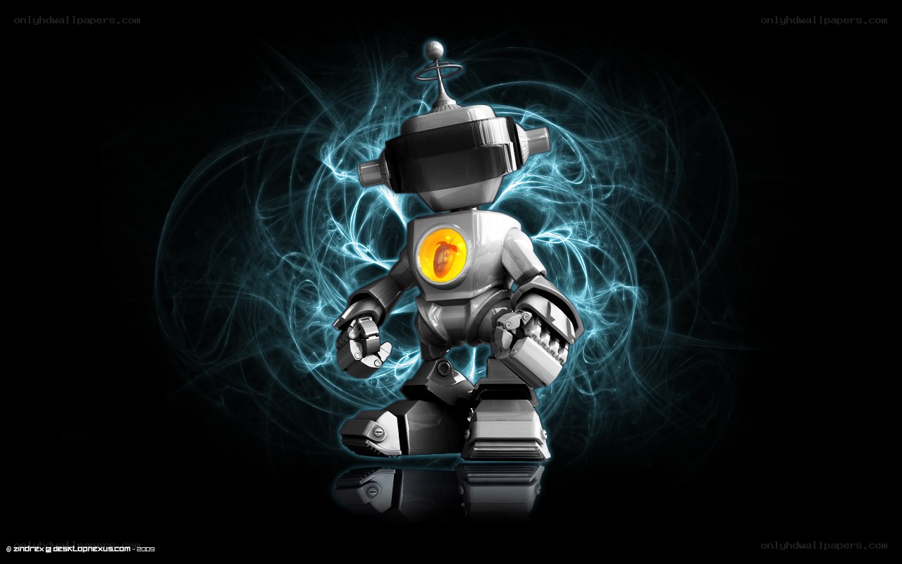 robot with glowing heart