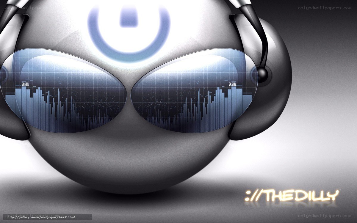 robot with headphones and sunglasses