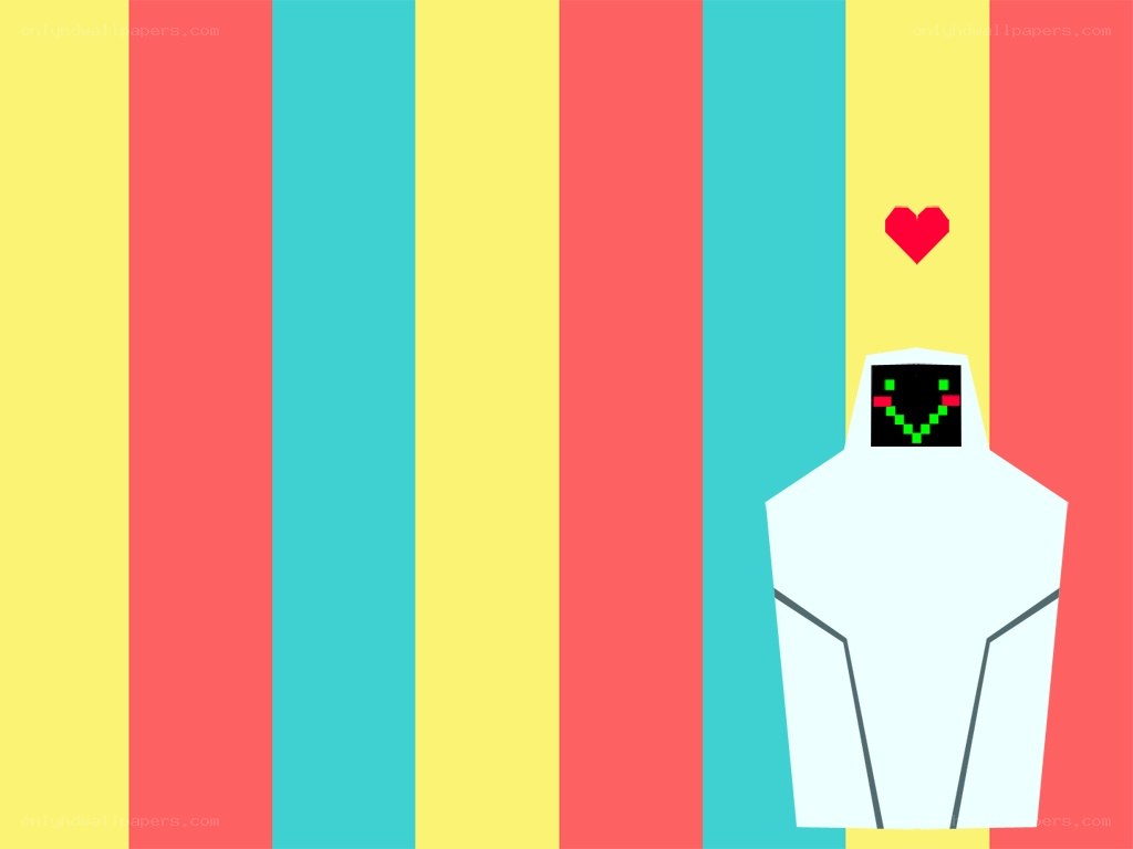 robot with heart icon