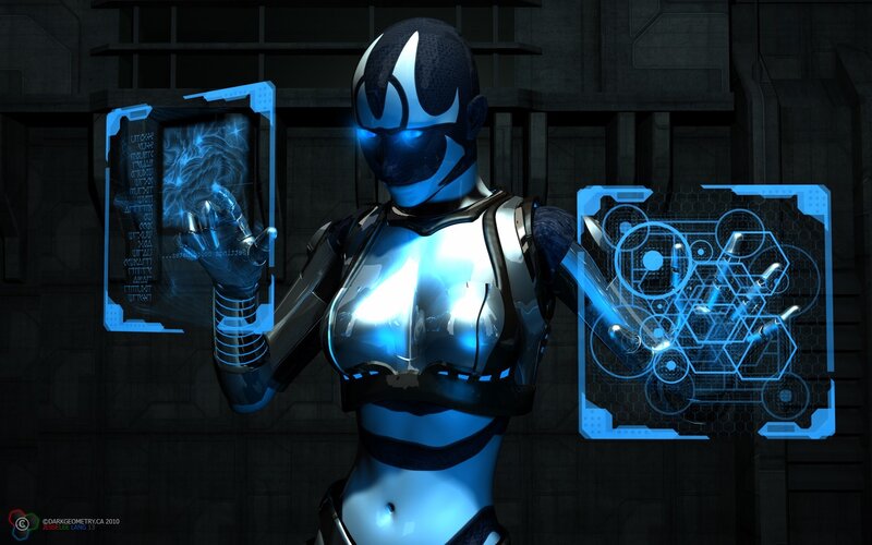 robot with holographic interfaces